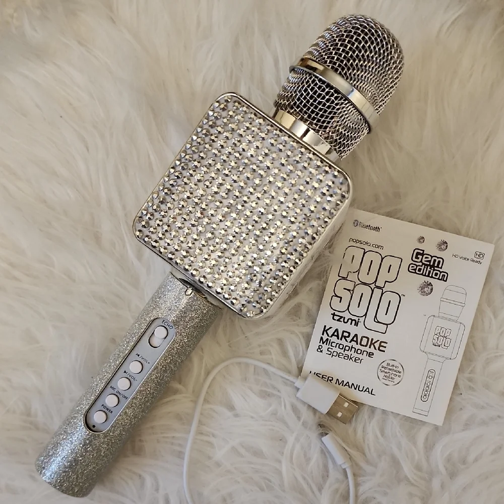Bluetooth Karaoke Microphone - Silver